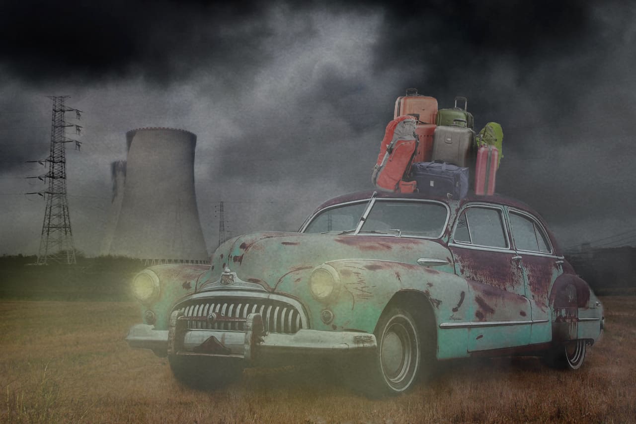 Photomontage sur le thème de l’apocalypse réalisé sur Photoshop