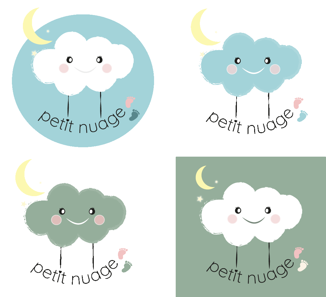 Logo Petit Nuage créé sur Illustrator
