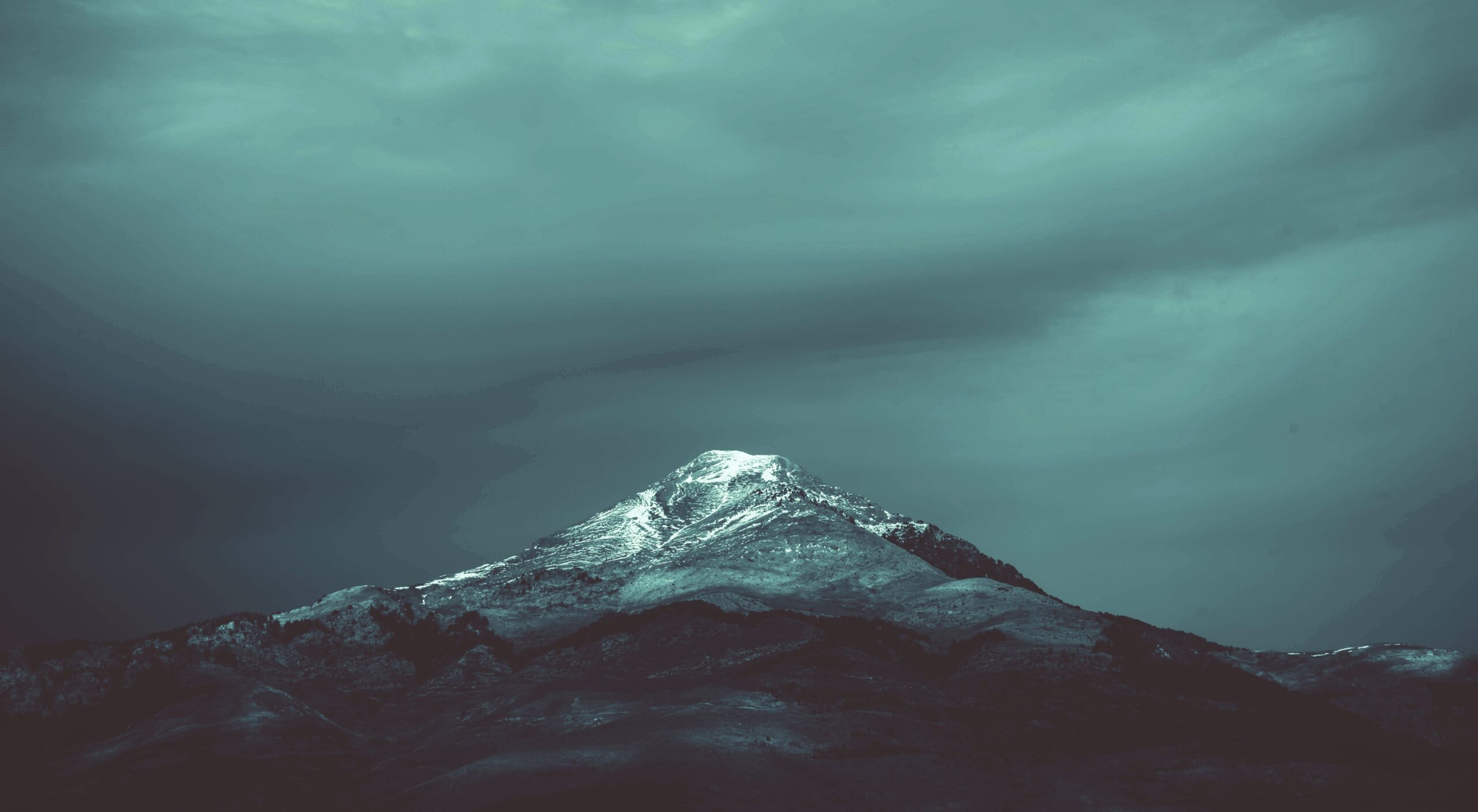Paysage de montagne, version couleur